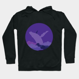 Purple whale Hoodie